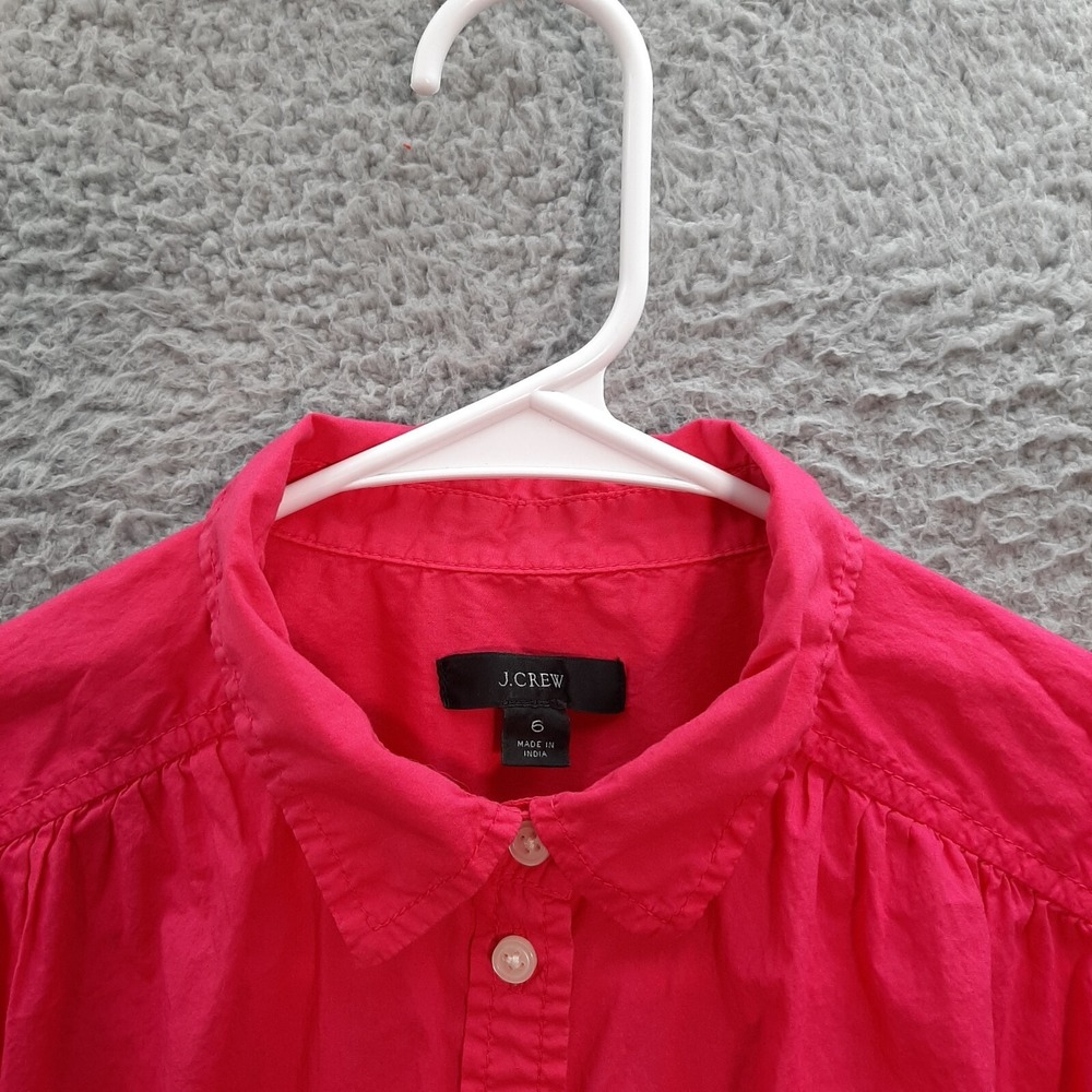 J Crew Shirt Womens 6 Pink Long Sleeve Top Preppy Careerwear Workwear Casual - Picture 13 of 13